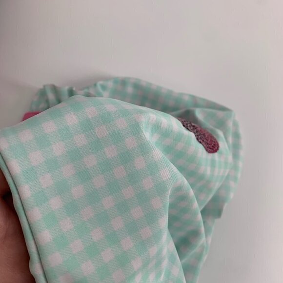 Sweet Pineapple Sequin Strawberry and Gingham One Piece Swimsuit Size 4T - Picture 8 of 10